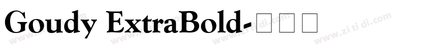 Goudy ExtraBold字体转换